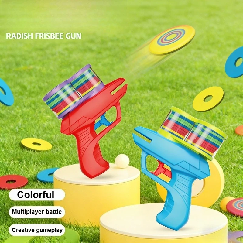 Nuevo juguete de disparo de 3 virus de alta capacidad para interacción entre padres e hijos, juego de lanzamiento suave al aire libre, Material seguro, juguete Frisbee para niños