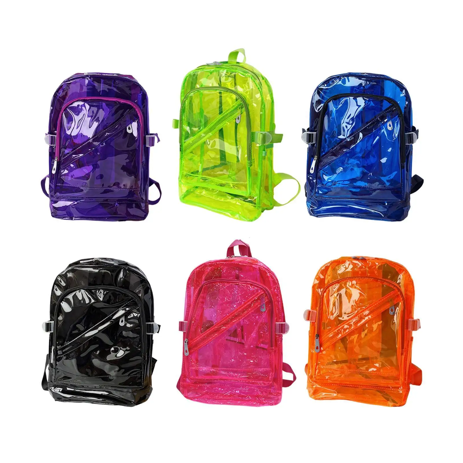 PVC Backpack Adjustable Shoulder Straps Gift Multifunctional Utility Storage Bag for Hiking Outdoor Work Children Students