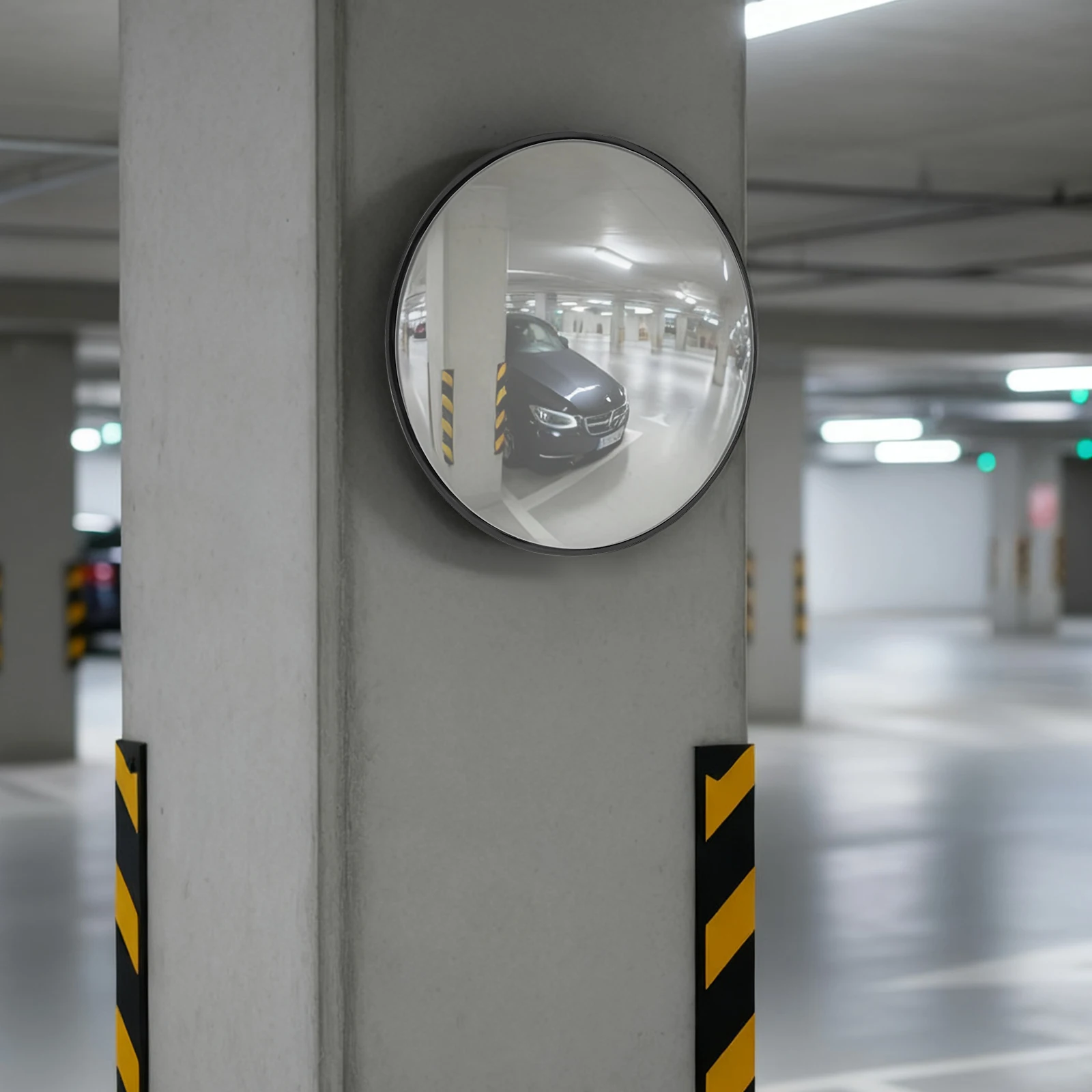

NEW 12 Inch Wide-Angle Convex Mirror,PC Safety Security Traffic Mirror,Adjustable Wall Mount View Curved Corner Mirrors