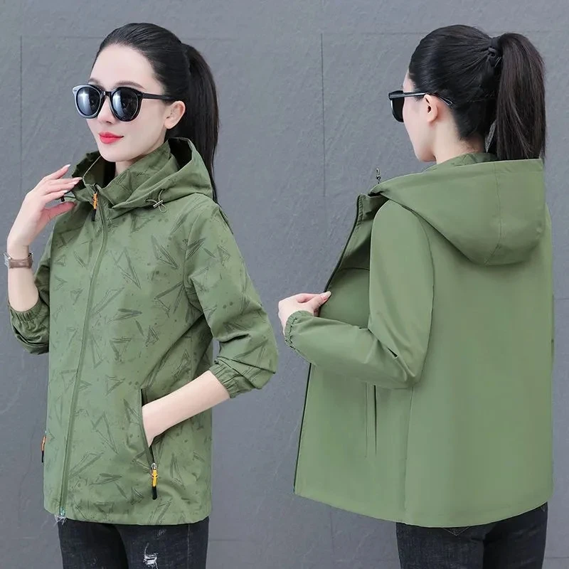 Spring Jacket Outdoor Jacket For Women Spring Autumn Women Windbreaker 2025 New Casual Coat Double-Sided Jacket For Outerwear