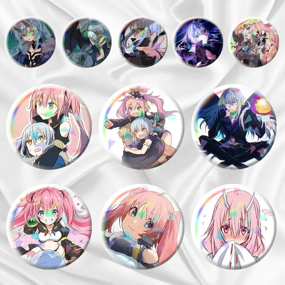 

That Time I Got Reincarnated as a Slime Anime 75mm 44mm 25mm Brooch Backpack Hat Pins Accessories Toys Badge