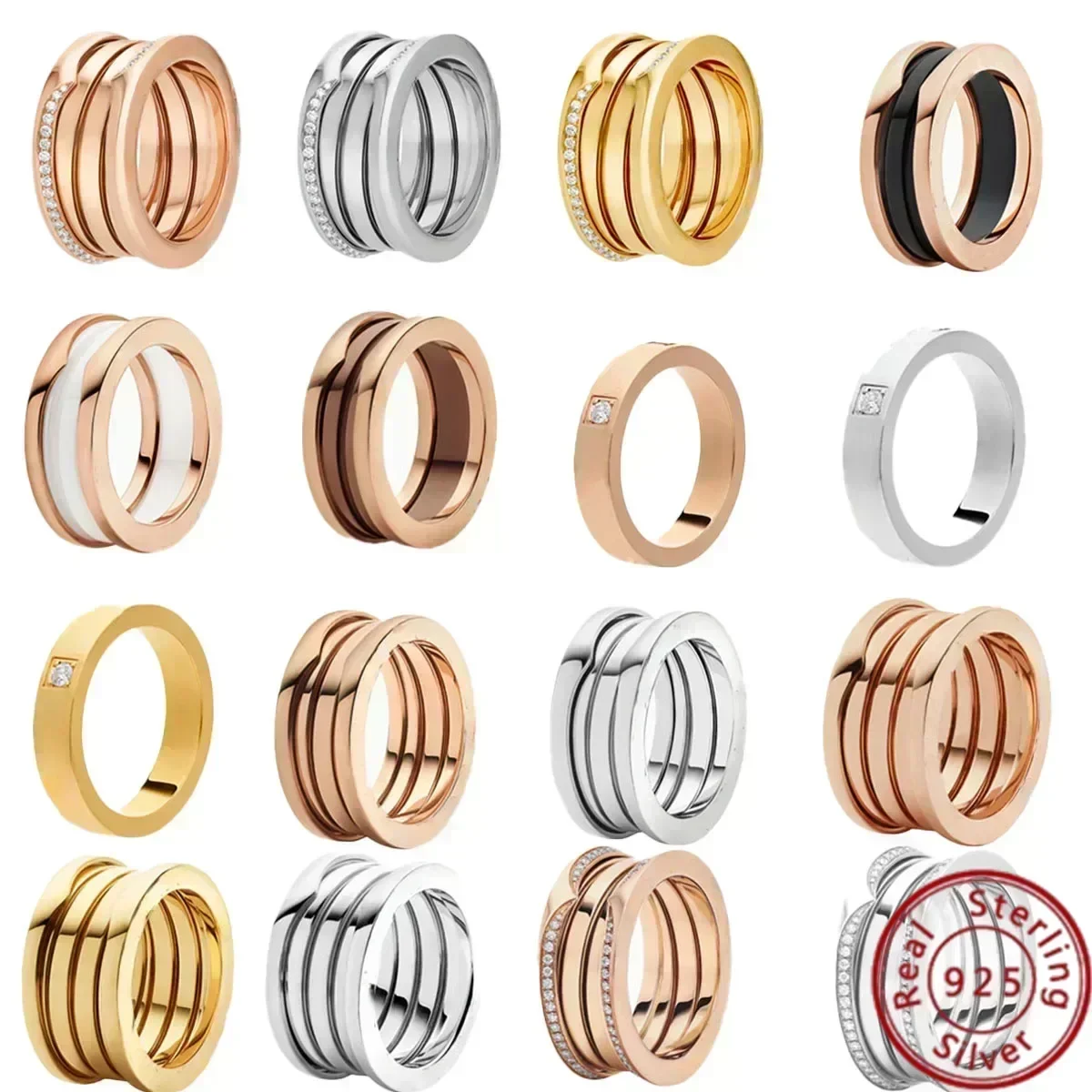 

2025 Luxury Exquisite Couple Rings, European & American Style, Fashion Trends