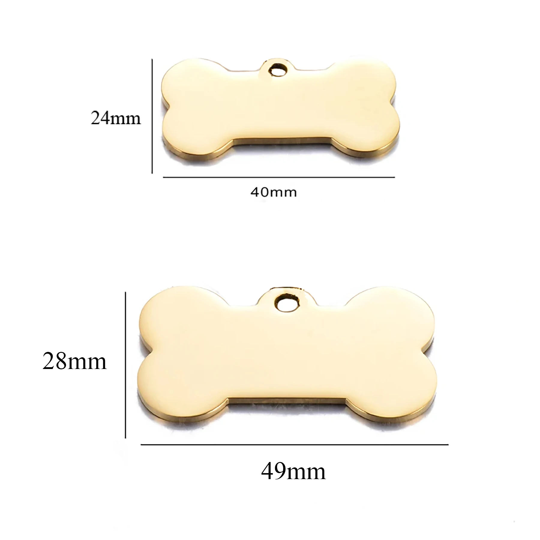 Custom Bone Dog Keychain Engraved Pet Portrait Name Telephone Tag Stainless Steel Jewelry Anti-Lost Cat/Dog Collar Pendant Gift view 4
