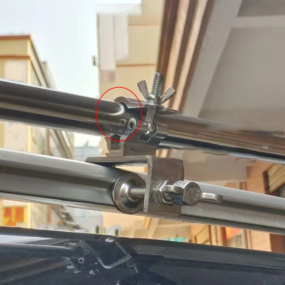 

Монтажный кронштейн для багажника на крышу, крепежный зажим для боковой палатки на колесах, подходит для круглых и квадратных столбов, для использования на открытом воздухе