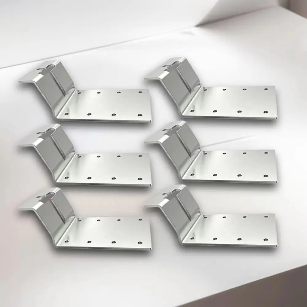 قوي 3 بوصة T-Post تصاعد قوس تصميم أنيق وبسيط دعم تصاعد عمودي قوس مقاومة الطقس الحديد #5