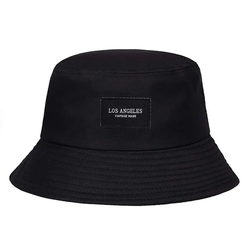 Unisex LOS ANGELES naklejka z literami kapelusze typu Bucket czapki rybackie Outdoor Casual Cap kapelusz z filtrem przeciwsłonecznym