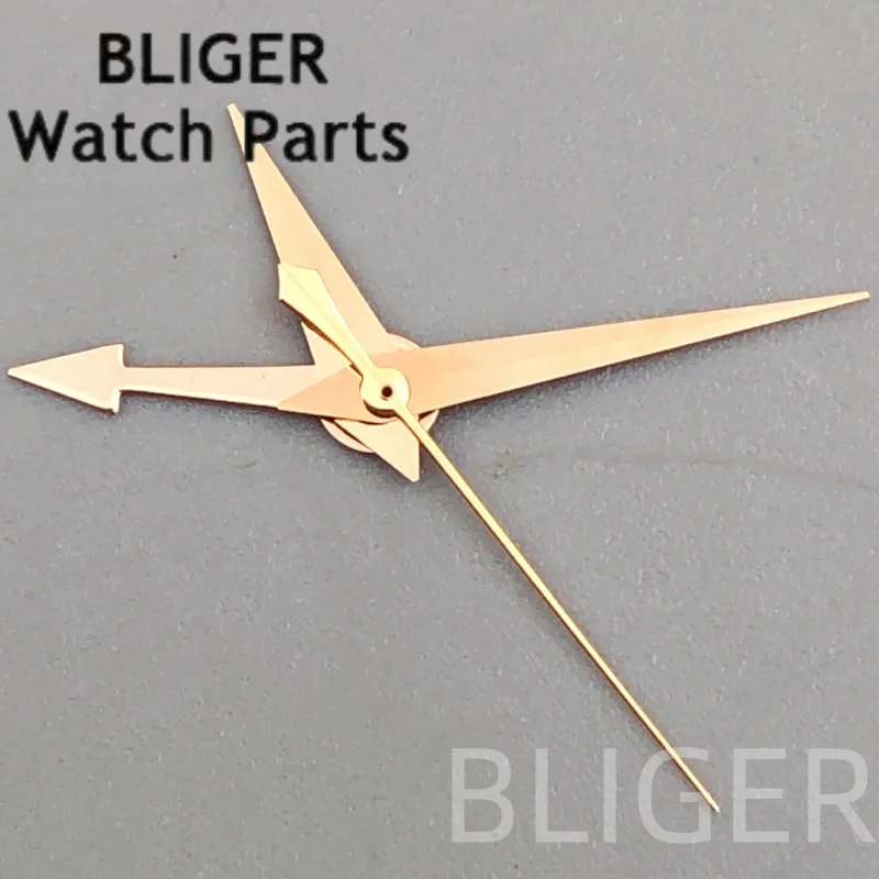 ساعة يد جديدة من BLIGER باللون الفضي/الذهبي الوردي/الذهبي/الأسود بتوقيت جرينتش بأربعة أيدي لملحقات الساعة المتوافقة مع الآلية اليابانية NH34