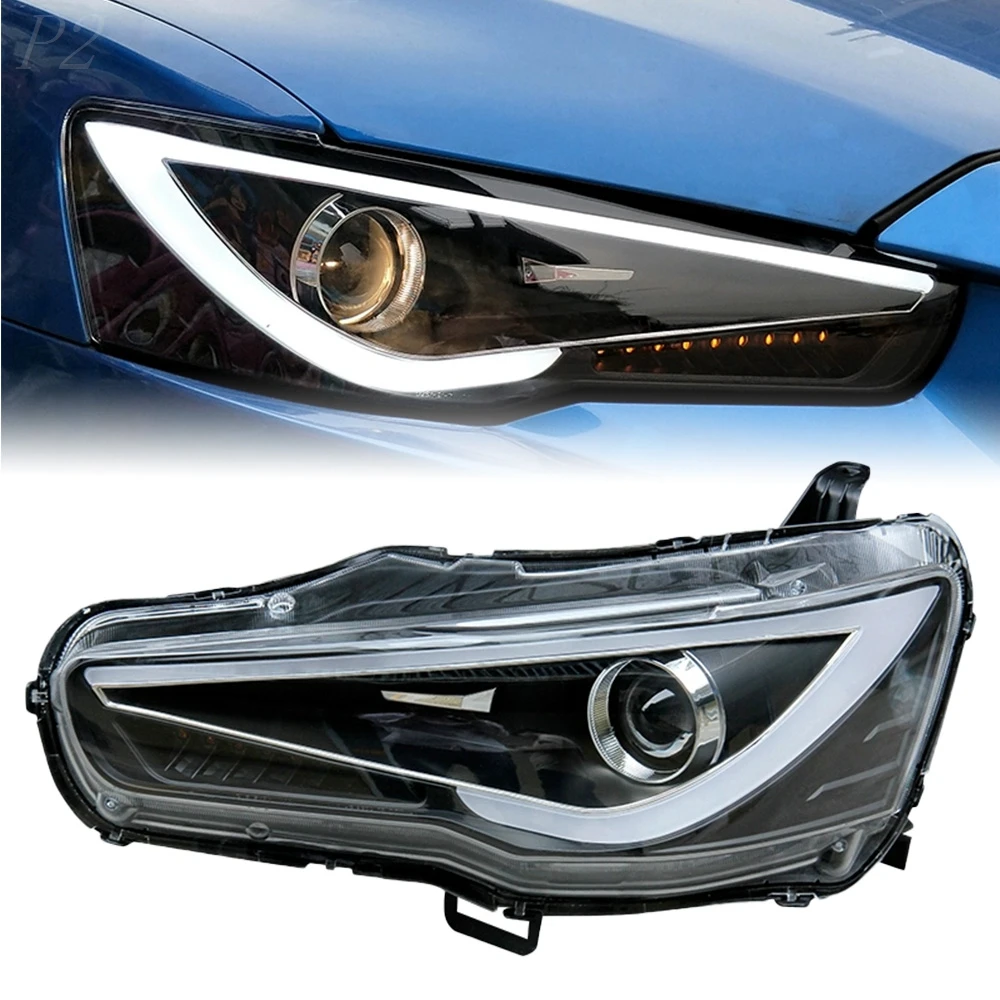 Headlight For Mitsubishi Lancer EX 2008-2016 Car автомобильные товары LED DRL Hella Xenon Lens Hella Hid H7 EVO Car Accessories