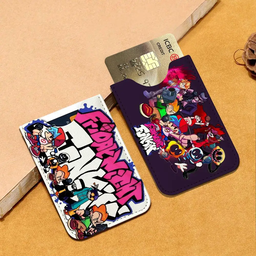 Rhythm Game F-Friday N-Night F-Funkin Ultra-Thin Mini Leather Card Holder Wallets for Men Women Soft Leather Credit Card