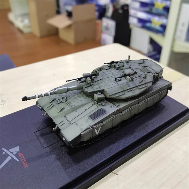 1/72 Scale Merkava 3D Main Battle Tank Armored Vehicle Explosion Proof Curtain Model DieCast Collection Display Fans Toys Gifts