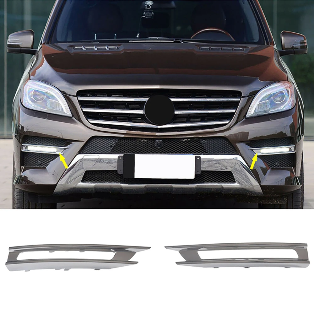 Car Front Grille Daytime Running Light Cover  for Mercedes ML W166 ML250 ML350 ML400 2012-2014