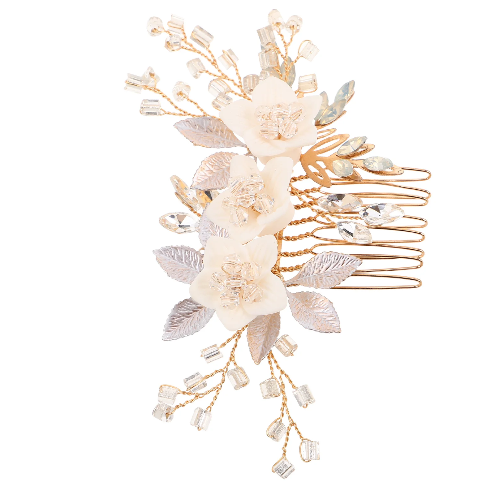 

Bridal Hair Comb Rhinestone Crystal Flower Design Wedding Clip Bridesmaid Side Comb Hair Accessories Head Combs for Wedding