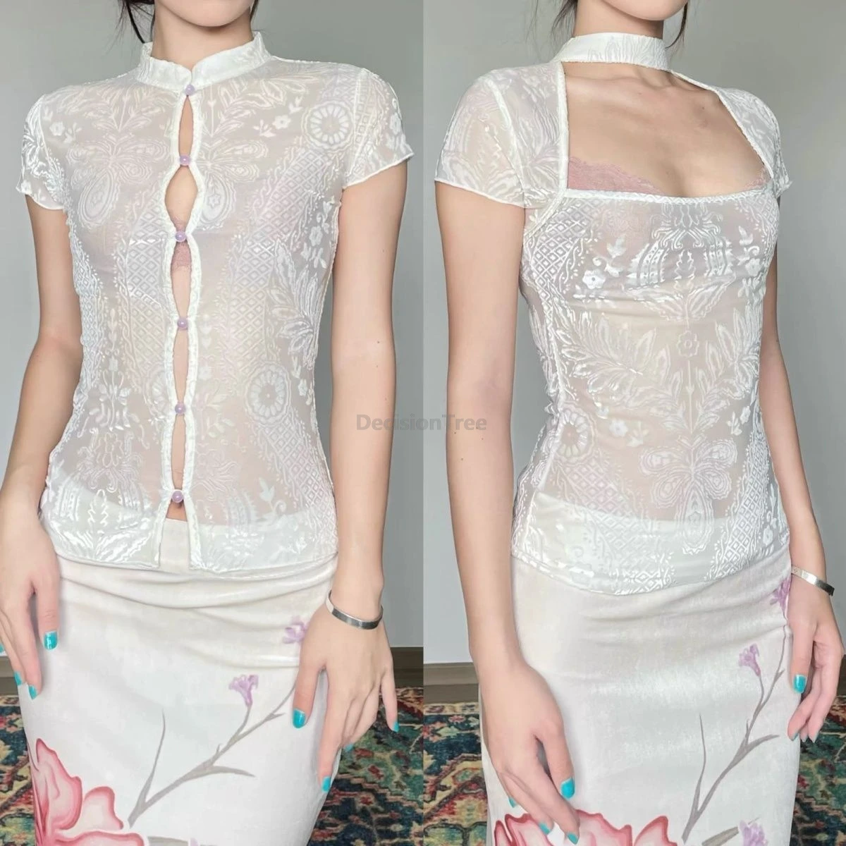 Elegant Reversible Chinese-Style Top