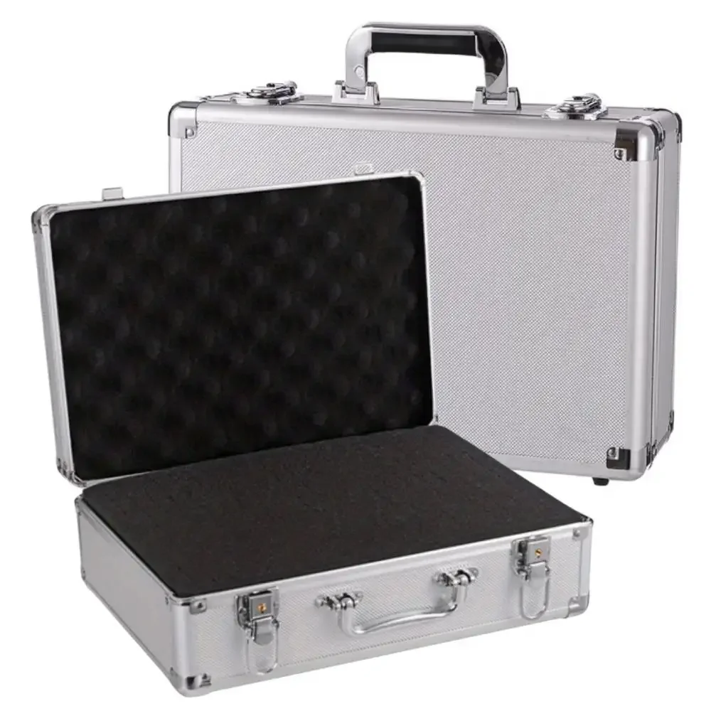 ToolBox Portable Aluminum Safety Equipment Tool Box Instrument Case Storage Box Suitcase Impact Resistant Case with Sponge