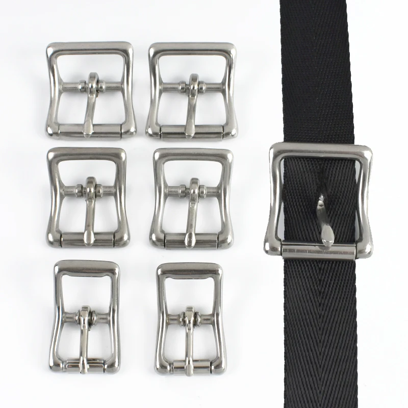 2 قطعة 16/20/25 مللي متر حزام استانلس ستيل مشبك منحني دبوس المشبك ل حزام الأسطوانة المنزلق أبازيم الحذاء ثلاثي الإنزلاق هوك لوازم #1