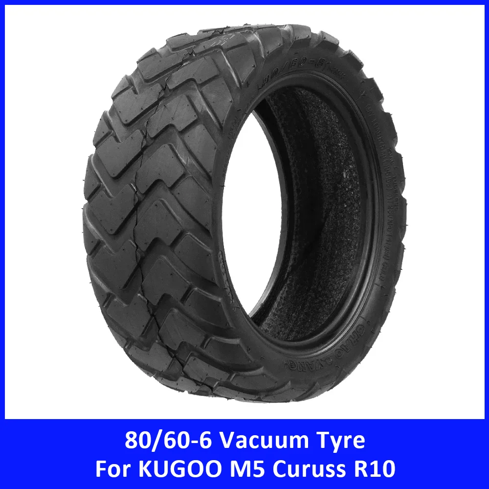 

10 Inch Tubeless Vacuum Tyre for KUGOO M5 Curuss R10 FLJ C11 T11 Solar P1 Jueshuai X700 X750 Electric Scooter 80/60-6 Tire Parts