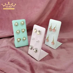 Custom Color Ear Studs Display Rack 12 Holes Earrings Holder Jewelry Organizer L Shaped Earring Display Stand 1pcs