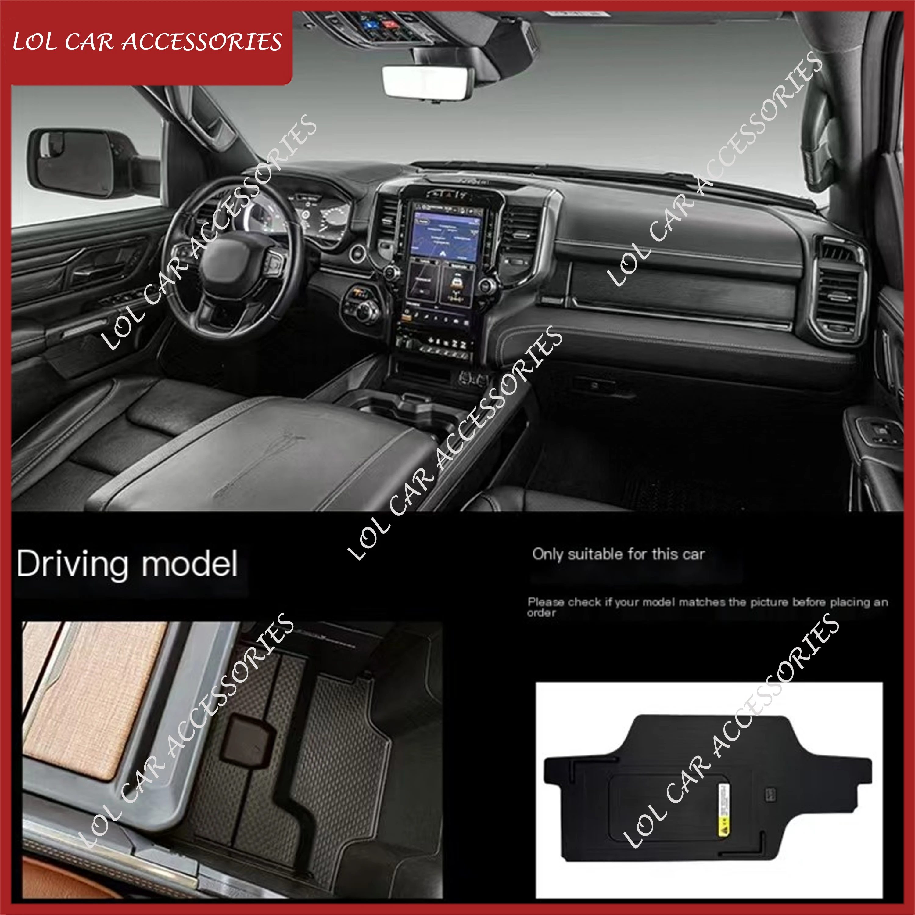 For Dodge Ram 1500 2019-2025 Fast Phone Charger 15W Car QI Wireless Charging Panel Plate Holder