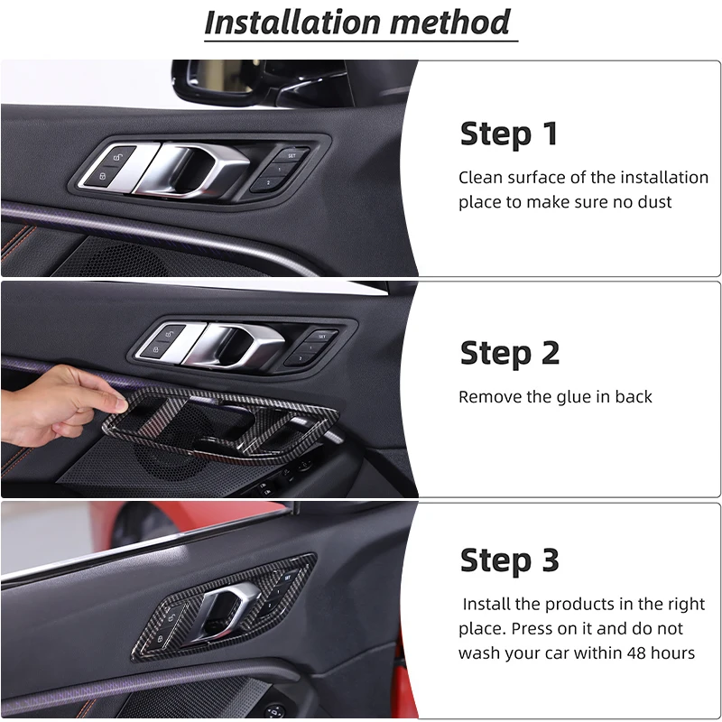 For BMW 1 2 Series F40 F44 2020-2025 ABS Carbon Fiber Interior Kit Dashboard Center Console Gear Shift Panel Cover Trim Stickers