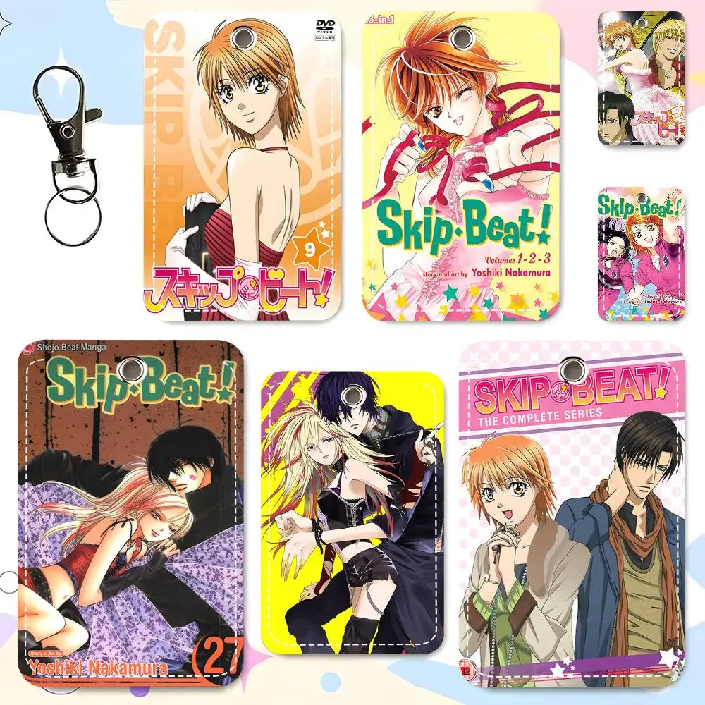1pc Skip Beat! Card Case Keychain Access Card Bag Key Tag Ring Leather Card Holder Key Ring Access