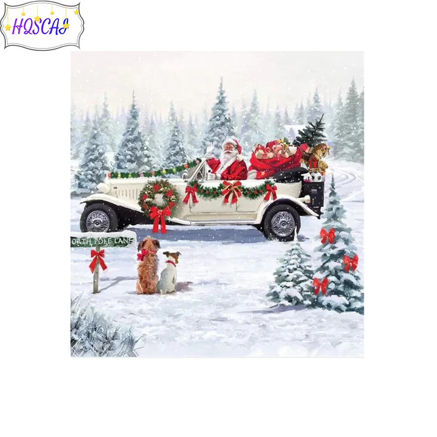 

3D Diy Diamond Painting Santa claus tree dog Art Diamond Picture Mosaic Christmas decoration Gift Home Wall Decoration pictures