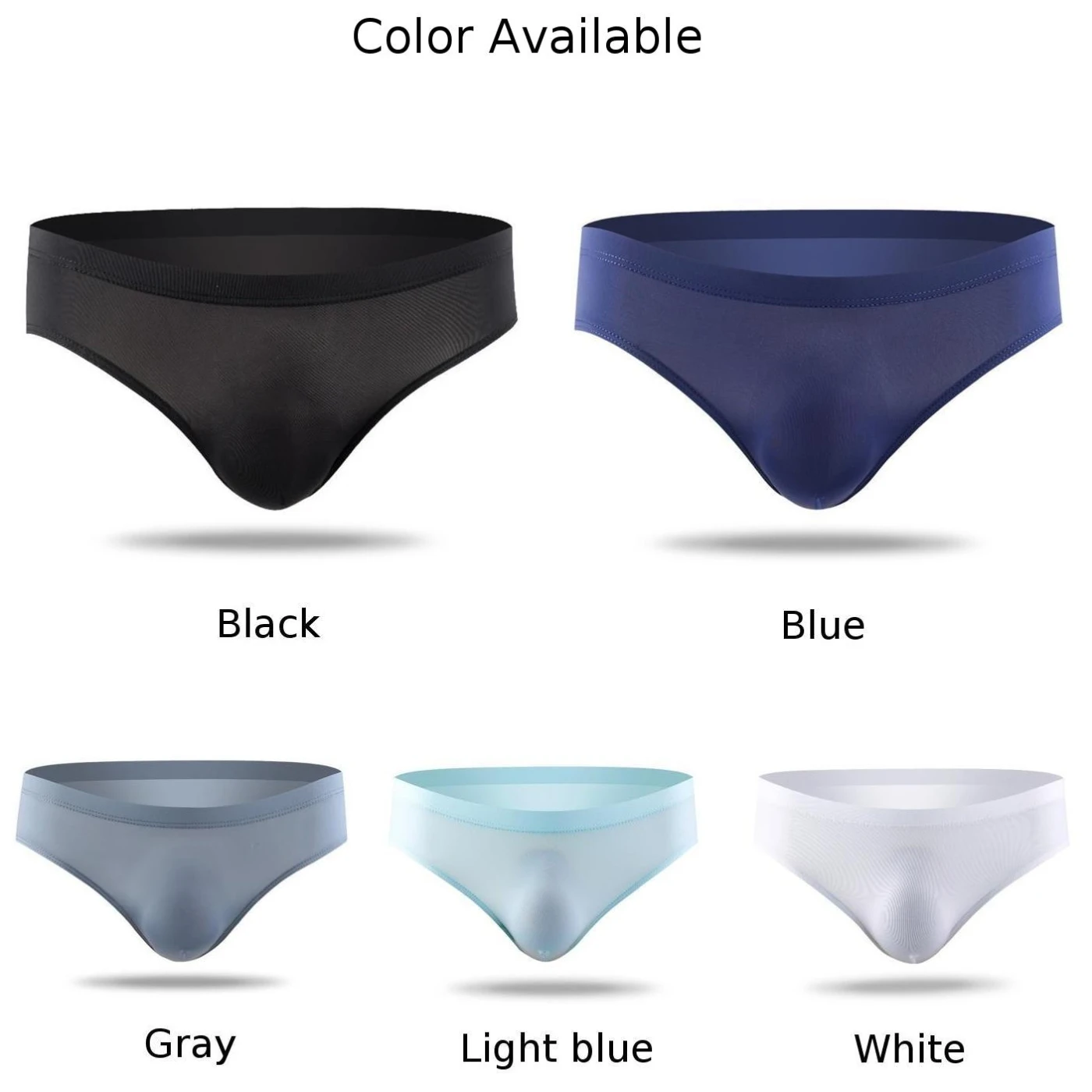 Sexy Men Comfortable Underwear Ultra-Thin Briefs High Stretch Lingerie Low-Rise Nylon Pouch Sheer Spring Daily Panties L-3XL