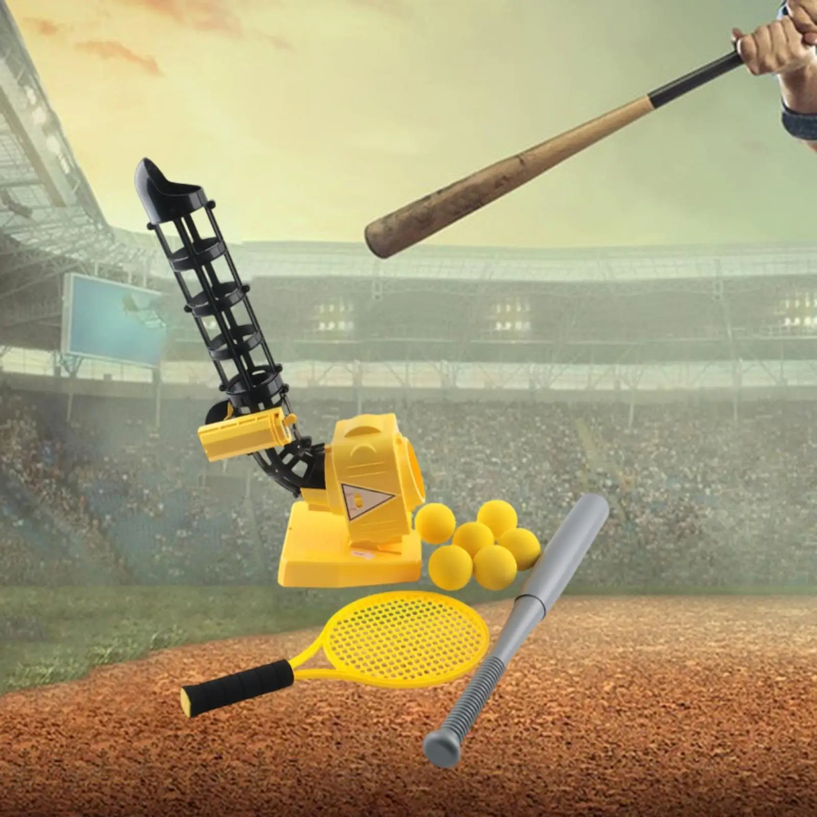 

Auto Baseball Pitching Machine Outdoor Sports Game for Kids Teens Age 4+