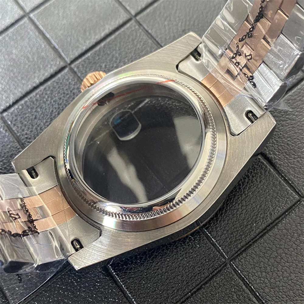 39 مللي متر 5ATM المحار من نوع دائم حزام اليوبيل انحدر/مزمر الحافة الياقوت الزجاج المكبر لحركة NH35/ NH36/ 4R