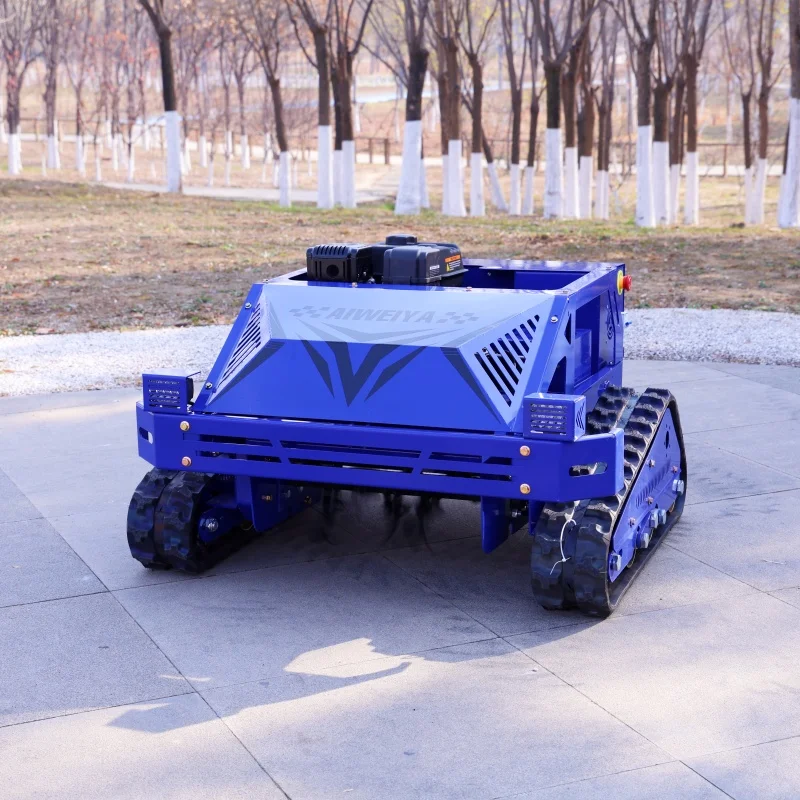 تخصيص التضاريس المعقدة جزازة العشب نوع المسار جهاز ذكي للتحكم عن بعد آلة إزالة الأعشاب الضارة الدوارة