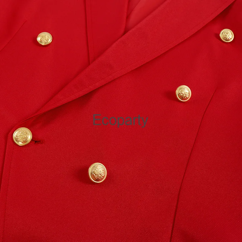 New Mens Medieval Victorian Costume Red Vintage Tailcoat Jacket Steampunk Magician Prince Cosplay Outfits Male Trench Coat