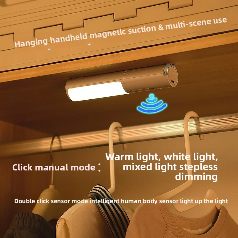Sensor humano inteligente luz noturna portátil lâmpada de acampamento armário luz parede corredor iluminação para casa lâmpada atmosférica