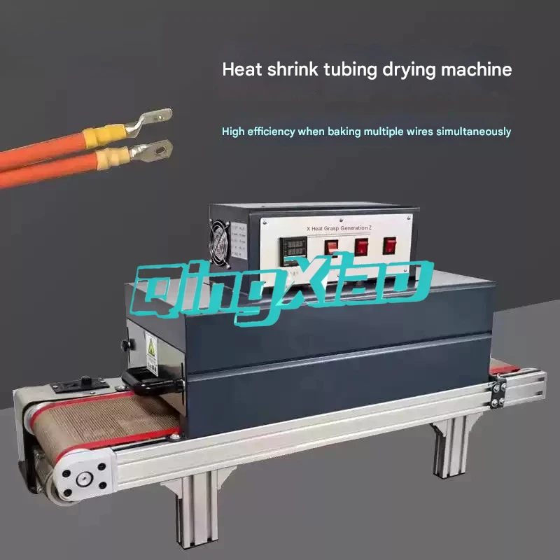 Fully Automatic Heat Shrink Tube Oven High Temperature Mesh Belt Tunnel Oven Visible Window Small Sleeve Shrinking Machine