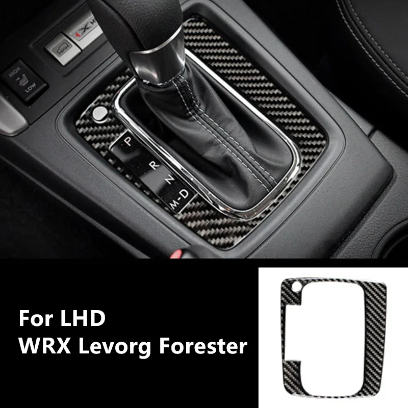 For Subaru Levorg WRX Forester XV LHD RHD Interior Car Carbon Fiber Style Gear Shift Panel Cover Case Sticker Protection