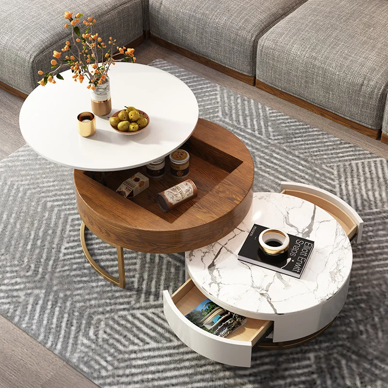 # Modern Solid Wood Foldable Extendable Hidden Compartment Pop-up Lift Top Coffee Table