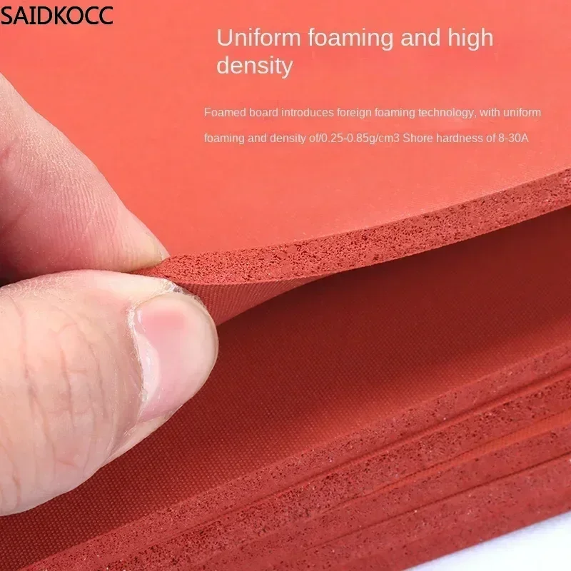 SAIDKOCC 6-12mmx500mmx1000mm Silicone foam board heat-resistant sealing pad hot stamping  printed  red foam pad sponge board