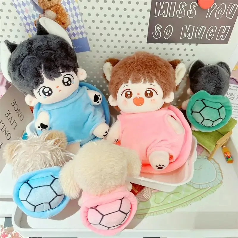 Cartoon Turtle Shell Coat , Mini Idol Doll Clothes, Kawaii Can Change Doll Clothes, Accessory for Girls, Fans Gifts, 10 cm, 20cm