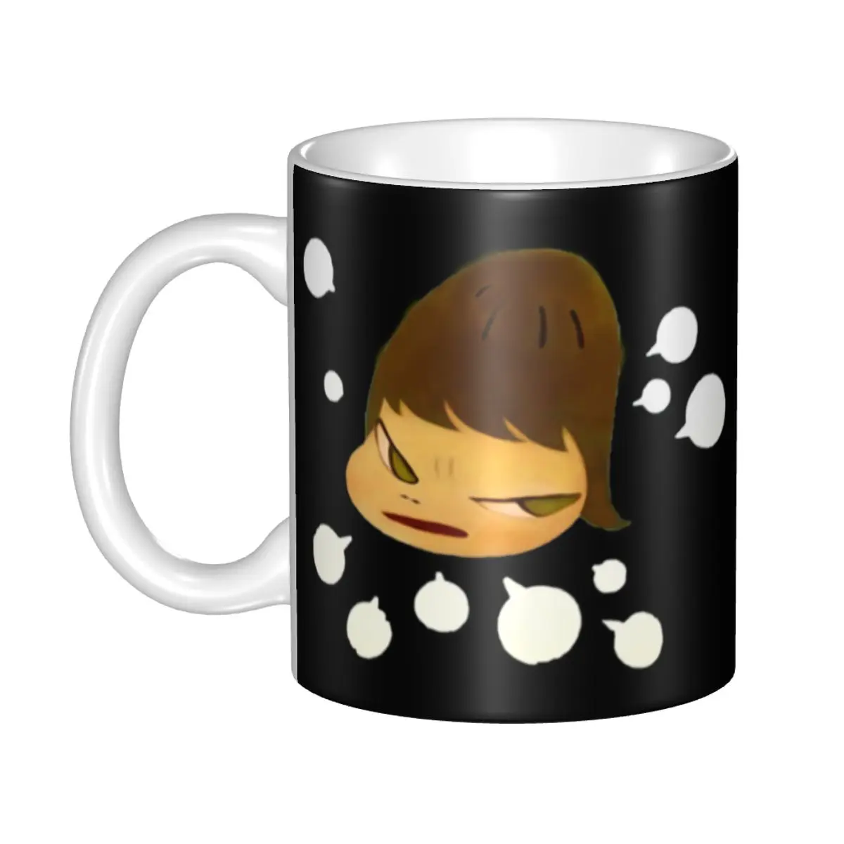 Yoshitomo Nara Angry Mug Custom Coffee Ceramic Mug Creative Present