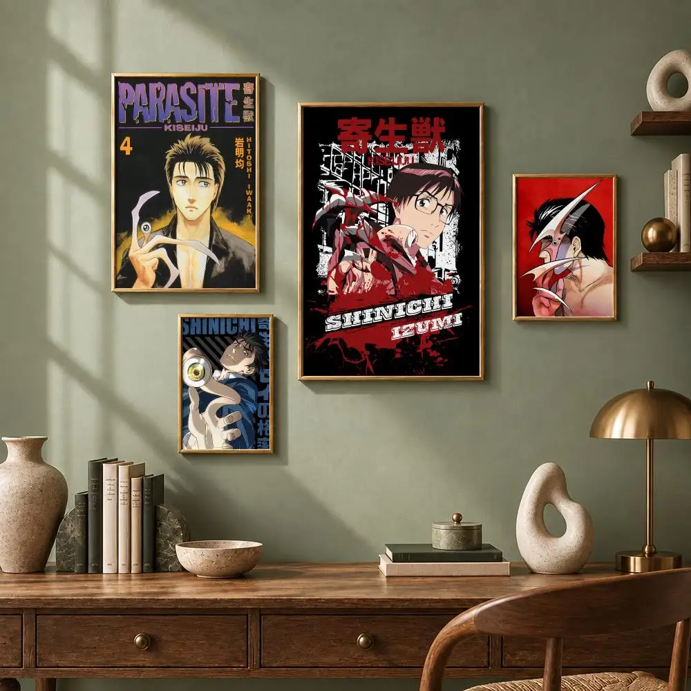 Horror Anime Parasyte Poster HD Self-Adhesive No Residue After Removal Ideal for All Kinds of Wall Decor