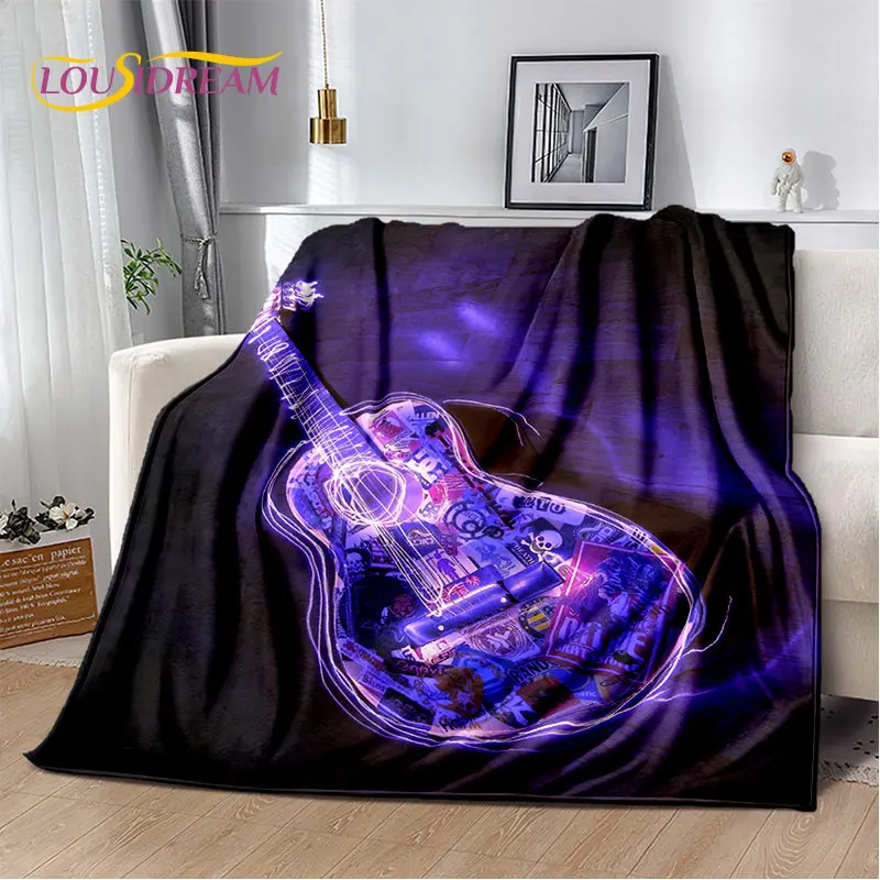 클래식 기타 일렉트릭 기타 소프트 플러시 담요, 플란넬 담요, 던지기 담요, 거실 침실 침대 소파 피크닉 커버