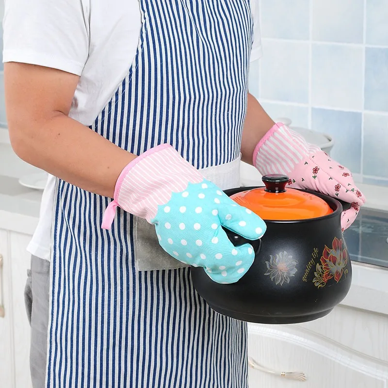 1PC T Microwave Oven Insulation Gloves Thickened High Temperature Resistant Glove Pad Kitchen Baking Heat 