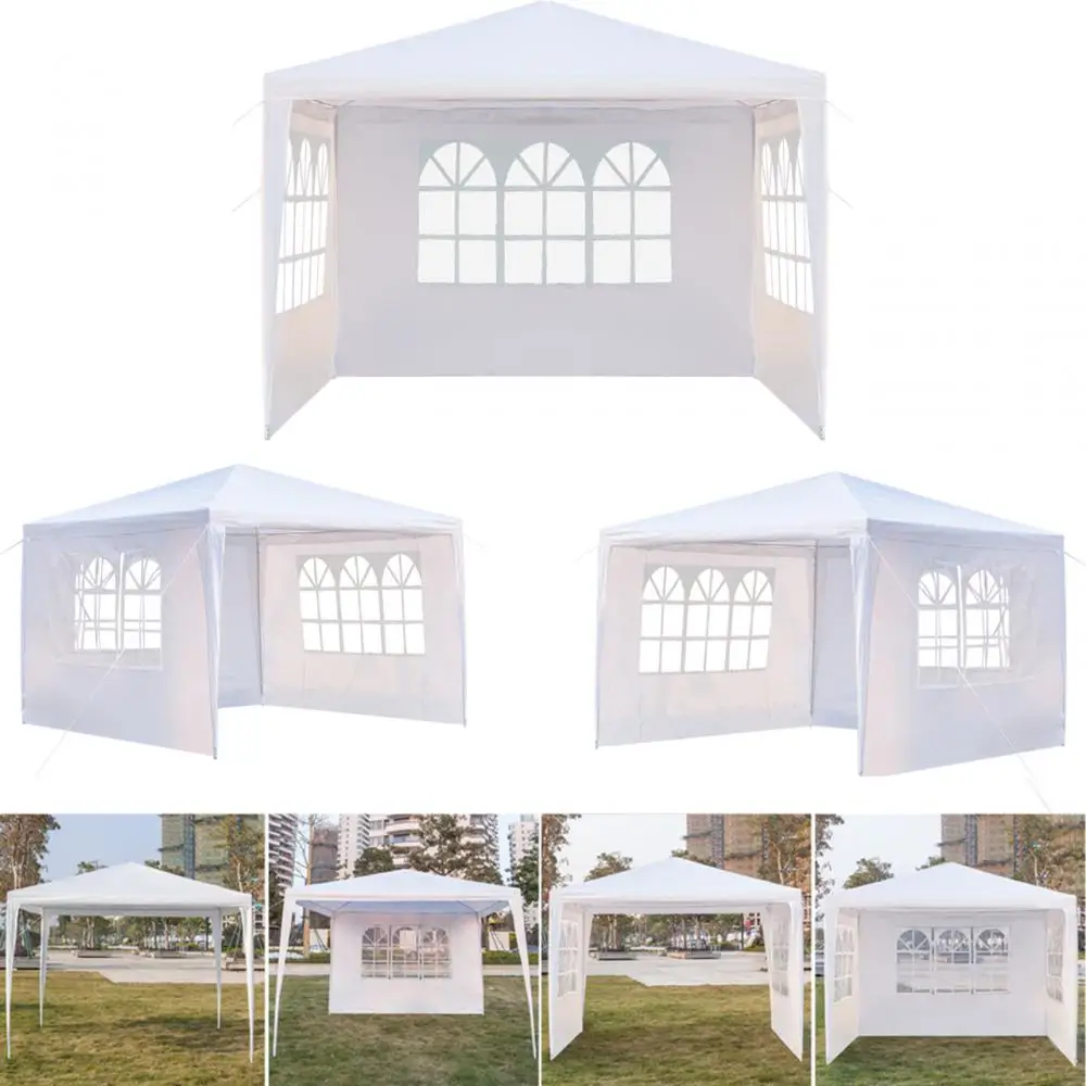 White Outdoor Portable Without Canopy Frame Shade Tent Shelter Garden Waterproof Shelter Side Tents Waterproof Wedding Canopy