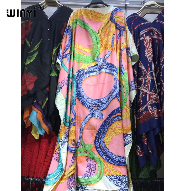 

WINYI Dress Fashion turkey dresses Bohemia Print Dashiki Women muslim Long kaftan summer Color african dresses for woman vestido