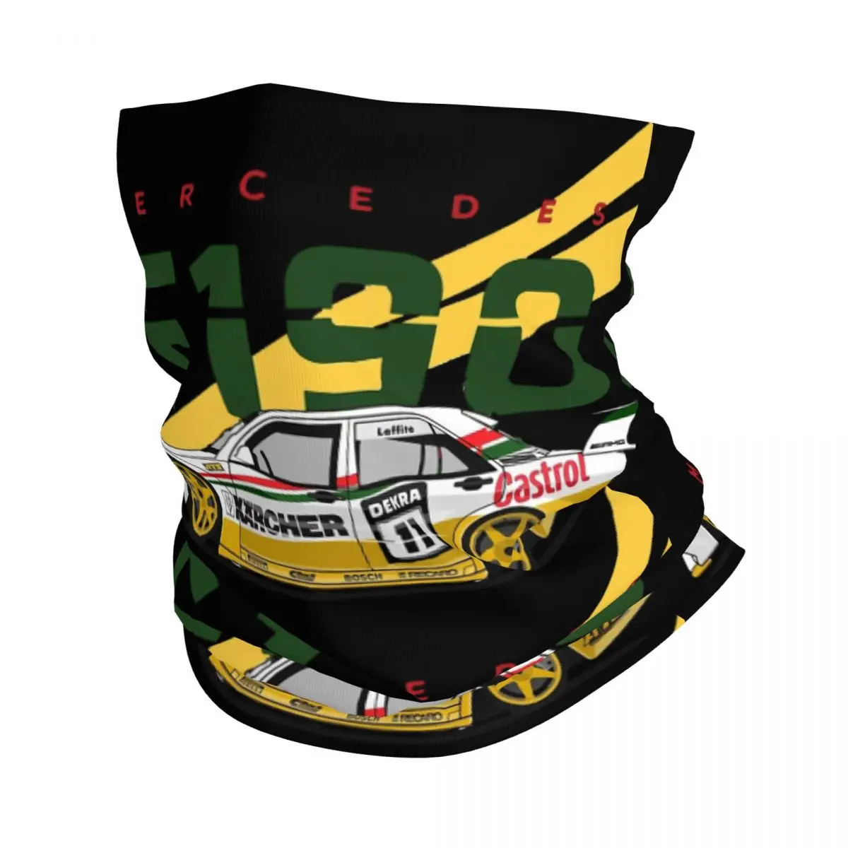 

E190 Evolution2 Sports Car WRC JDM Bandana Neck Gaiter Printed Motor Motocross Face Mask Multifunctional Headwear Cycling Unisex