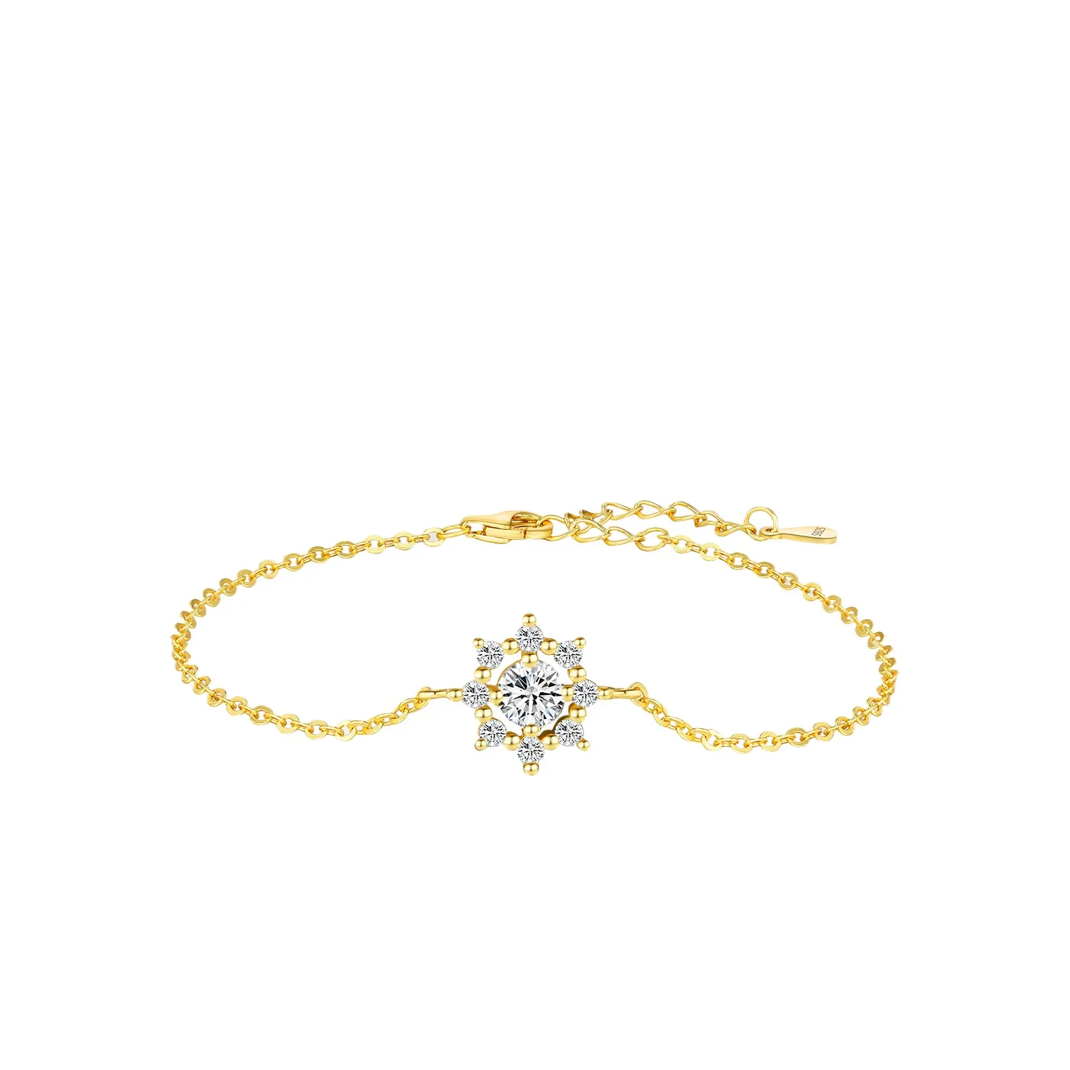 

Dawn's Jewel Mosan Diamond Bracelet Women's s925 sterling silver niche design light luxury flash diamond snow exquisite hand jew
