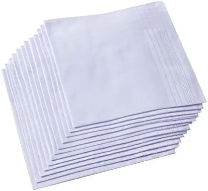 Mouchoir homme pur blanc 100% coton