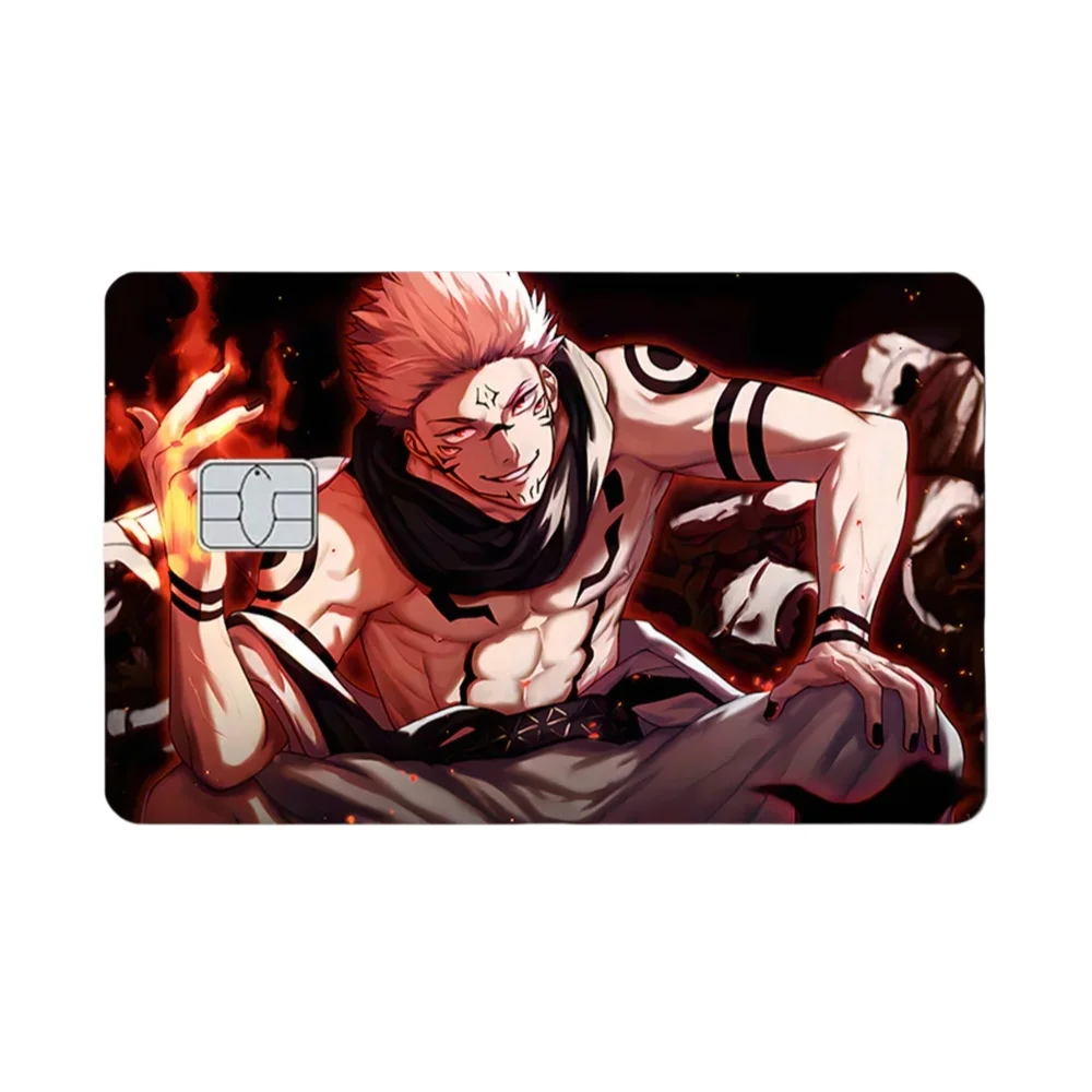 Jujutsu Kaisen Anime Bank Credit Cards Stickers Satoru Gojo Ryomen Sukuna Decoration Waterproof Scratch Resistant Stickers