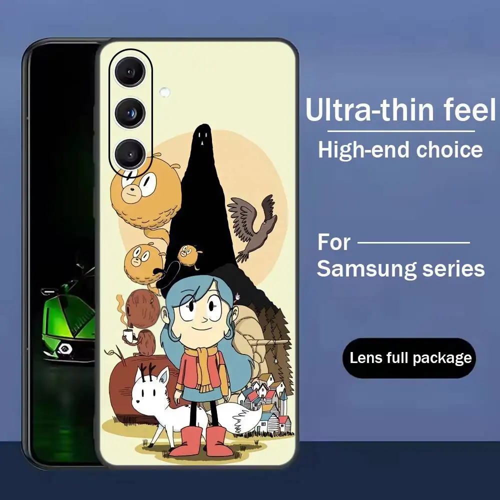 Hot Cartoon H-Hilda Girl Lovely Phone Case Black Silicone Soft For Samsung Galaxy A73,A72,A71,A70,A53,A52,A51