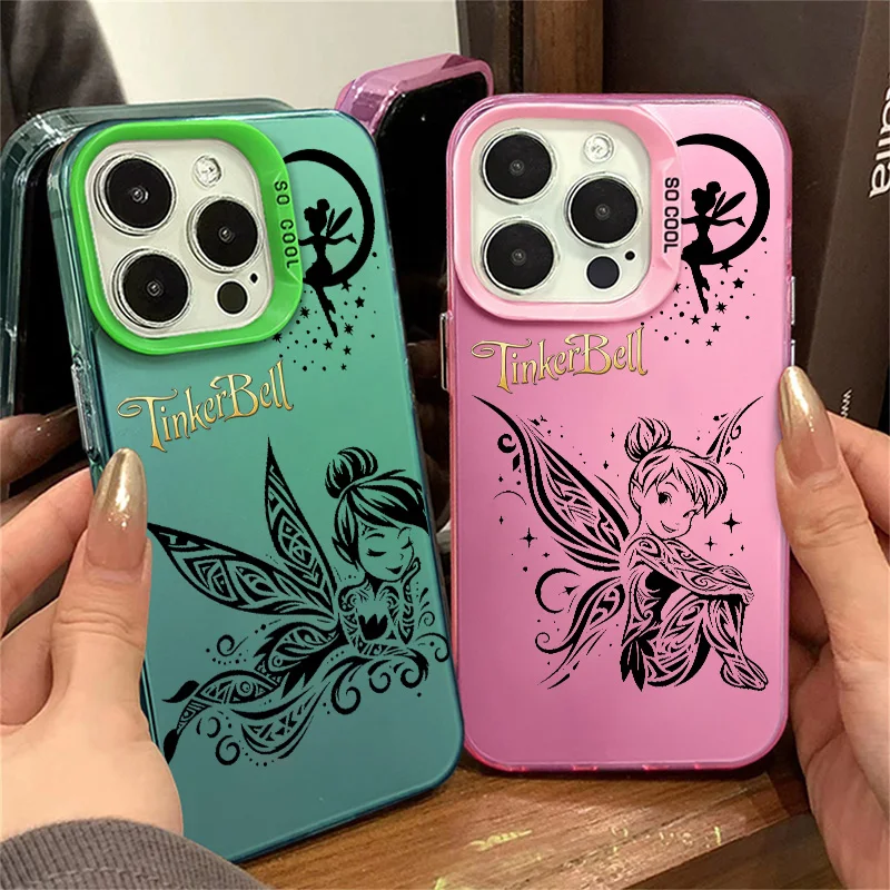 Tinker Bell For iPhone 7 8 11 12 13 14 15 X XR XS Max Pro Plus Colorful Phone Case Funda Silicone Soft Cover Shell Capa