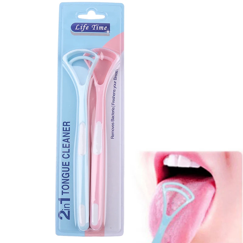 .2PCS Tongue Cleaner Scraper Tongue Scraper For Kids Gentle Bacteria Clean Set.