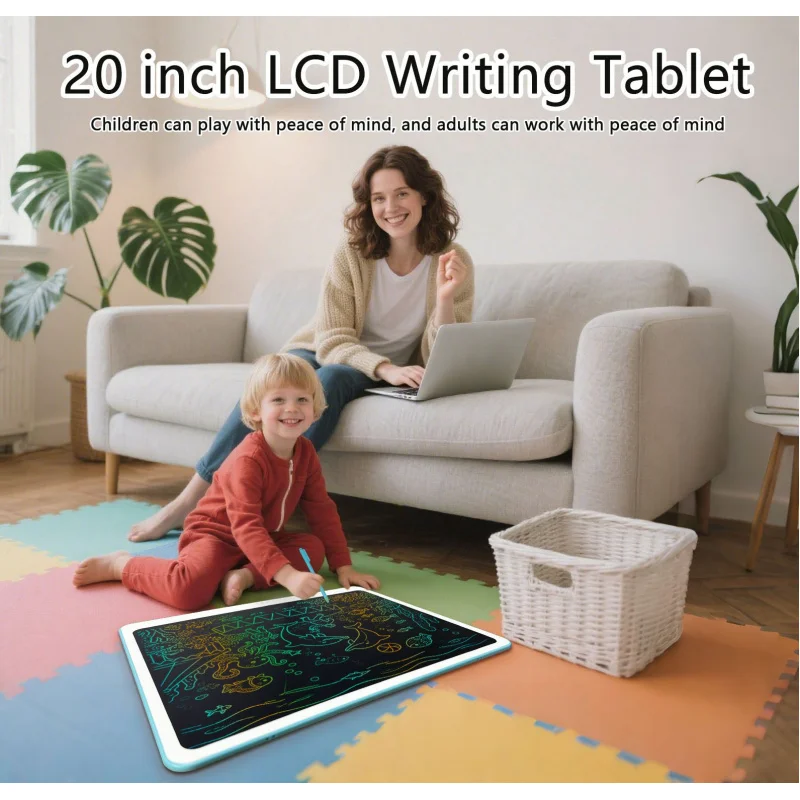 LCD Writing Tablet Gift for Kids,20 Inch Colorful Toddler Doodle Board Drawing Tablet, Erasable Reusable Electronic Drawing Pads